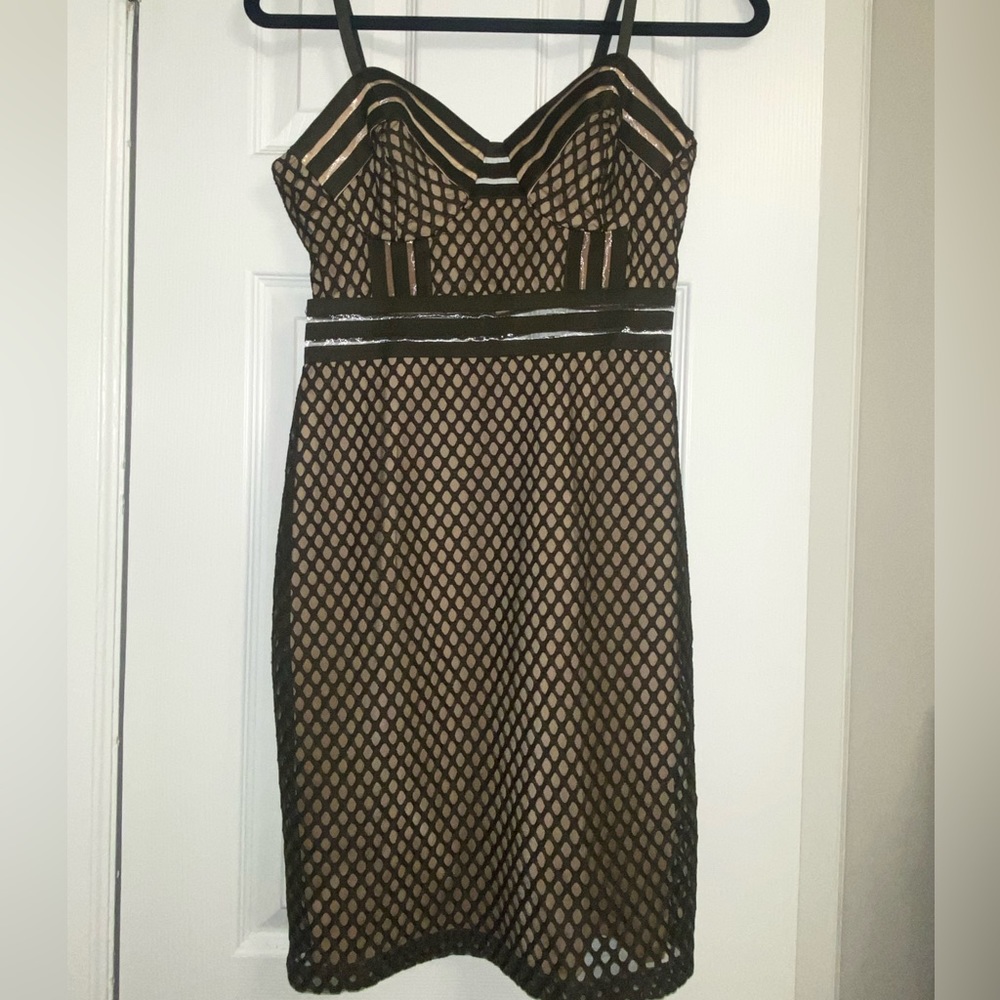 Guess Green/Nude Dress With adjustable straps Size Small